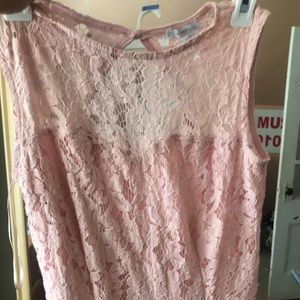 Baby pink lace romper